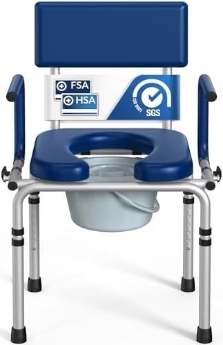 Drop arm bedside commode - arm,