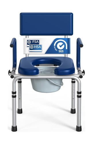 Drop arm bedside commode - drop,