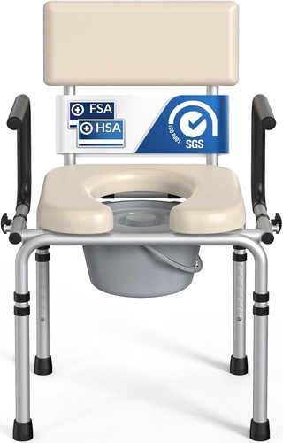 Drop arm bedside commode - arm,