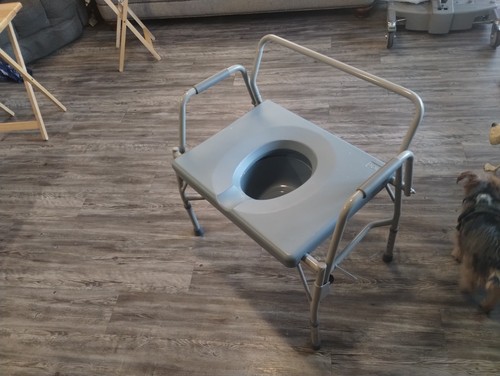 Gray bedside commode - gray, with