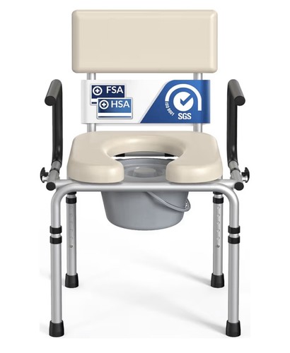 Drop arm bedside commode - arm,