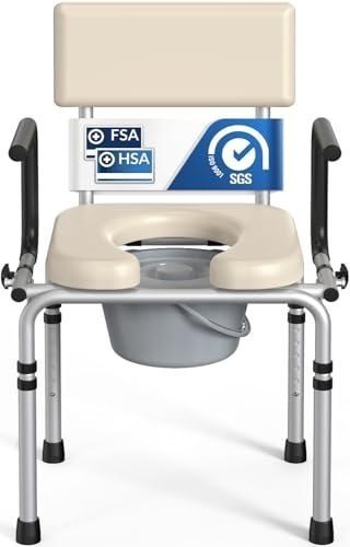 Drop arm bedside - arm, commode