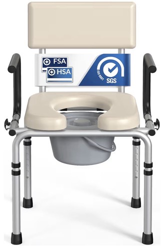 Drop arm bedside commode - drop,