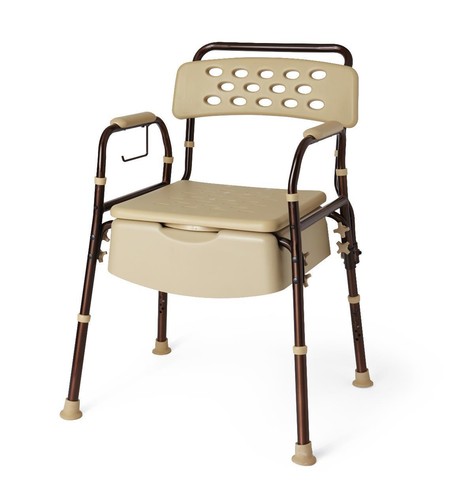 Bedside commode with microban - with,
